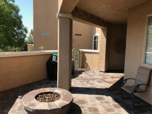 Completed Small Patio with Patio Pavers Installation